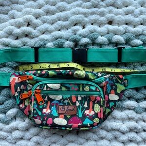 B Fresh Colorful Mushroom Print Belt Bag